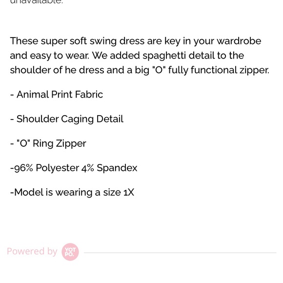 Vibe Sportswear Leopard Swing Dress Shoulder Cutouts and Front Zipper 1X - Picture 14 of 14